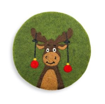 Untersetzer Weihnachtselch, Khaki